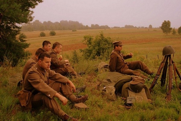Żołnierze 20 Pułku Piechoty podczas inscenizacji